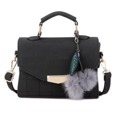 KGS Tas Selempang Wanita Impor Casual Suede Looks Tassel Satchel Bag - Abu - Hitam
