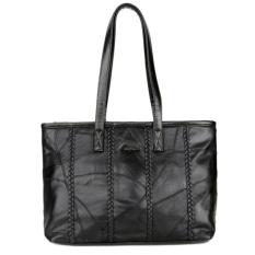 KGS Tas Kerja Wanita Impor Woven and Stitches Tote Bag - Hitam