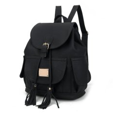 KGS Tas Ransel Backpack Wanita Cargo Pockets - Hitam