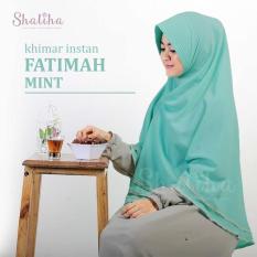 Khimar Hijab Syari Fatimah in Mint Brand Shaliha Hijab