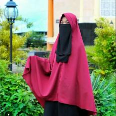 Khimar Instan Wolfis Panjang Pertengahan- Jilbab Syari Untuk Remaja Tanggung