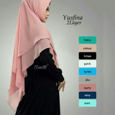 KHIMAR SYARI YUSFINA 2 LAYER / JILBAB INSTAN / MURAH WANITA / BERGO INSTAN / VANILLA HIJAB / GROSIR