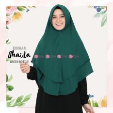 Khimar Zizara Ghaida Green Bottle - Hijab Kerudung Khimar Jilbab Syari