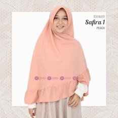 Khimar Zizara Safira 1 New Peach - Hijab Kerudung Khimar Jilbab Syari