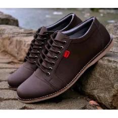 kickers - sepatu casual pria sneakers santai kickers coklat hangout trendy