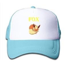 Gambar Kartun untuk Anak-anak Tidur Fox Trucker Mesh Topi Bisbol Topi Topi Trucker Berwarna Merah Muda-Internasional