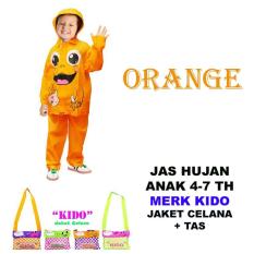 Kido Jas Hujan Anak Motif Gambar Lucu - Orange