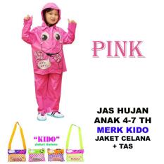 Kido Jas Hujan Anak Motif Gambar Lucu - Pink