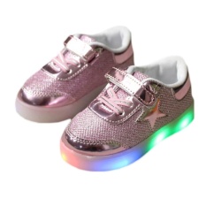 Kids LED Sepatu Kets Colorful Lampu Berkedip Sepatu Kasual Pria-EUR Ukuran: 24-Intl