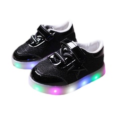 Kids LED Sepatu Kets Colorful Lampu Berkedip Sepatu Kasual Pria-EUR Ukuran: 26-Intl