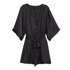 Kimono Satin Bridesmaid - Hitam