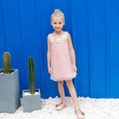 Kinder Mädchen Kleider Sommer Mädchen Top Qualität Mesh Stoff Kleider Perle Korsase Dekoration Mädchen Kleid Fabric Mesh Kualitas Gaun- INTL