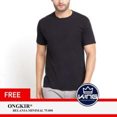 Kingsman Kaos Pria Premium Polos - Plain T-Shirt Distro Black