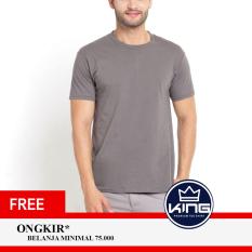 Kingsman Kaos Pria Premium Polos - Plain T-Shirt Distro Grey
