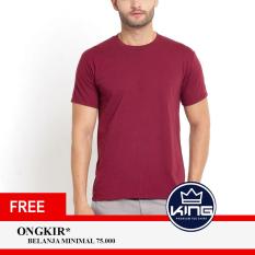 Kingsman Kaos Pria Premium Polos - Plain T-Shirt Distro Maroon