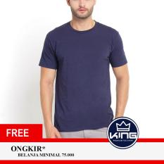 Kingsman Kaos Pria Premium Polos - Plain T-Shirt Distro Navy