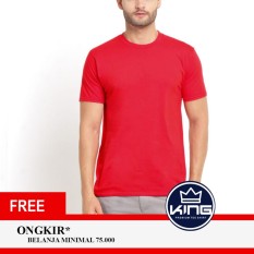 Kingsman Kaos Pria Premium Polos - Plain T-Shirt Distro Red
