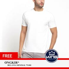 Kingsman Kaos Pria Premium Polos - Plain T-Shirt Distro White