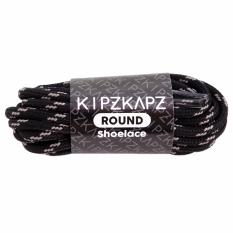 KipzKapz RS25 Black Grey 115cm - Tali Sepatu Bulat / Round Shoelace