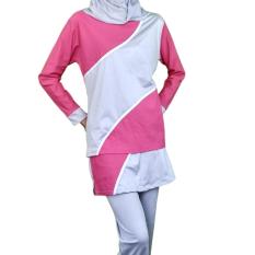 Kira Baju Olahraga Wanita / Baju Senam Muslim Wanita NJ1051017-Pnk, L