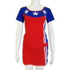 Kira Baju Olahraga Wanita / Baju Senam Wanita SH355-Red, L