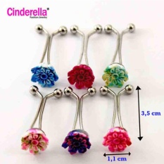 Klip Turki Jilbab / Jepit Peniti Turki Bunga / Clip Hijab Turki - 12pcs