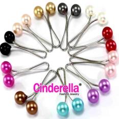 Klip Turki Mutiara Jilbab Grosir / Clip Peniti Tuspin Hijab - 12pcs