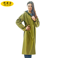 Knight Kanvas Kuning Tebal Ponco Jas Hujan (Tentara Kuning Mantel Panjang) Baju Wanita Jaket Wanita