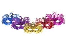 Kobwa 5 Macam Warna Masquerade Karnaval Venesia Masker dengan Imperial Crown Cosplay Masker-Intl
