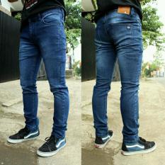 KOF Celana jeans model skiny fit pria keren- ( Biru )