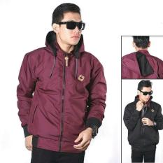 KOF Jaket pria model bolak balik Jaket 2in1 keren