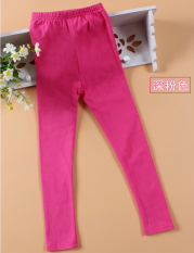 Korea Modis Gaya Children Keelastikan Lee Jeans Panjang Celana Legging (Mawar Merah (Model Musim Panas Warna polos Legging))