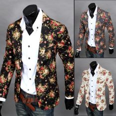 Korea Fashion Style Jas Korean Slim Fit Pria S Coat Casual Baju Blazer Jacket (Hitam)