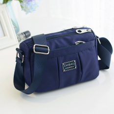Tas Bahu Wanita Kain Oxford Tahan Air Versi Korea (Biru Tua Warna) (Biru Tua Warna)