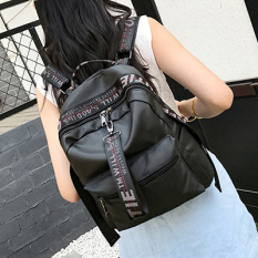 Tas Ransel Korea Fashion Style Kain Oxford Tas Ransel Tahan Air Perjalanan (Abu-abu)