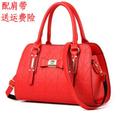 Tas Korea Fashion Style Bahu Kecil Tas All-match Modis Perempuan (Awa Keren Tas Merah Tua)