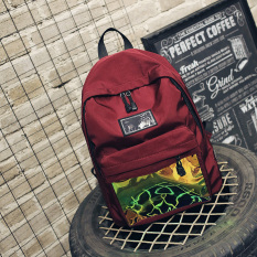 Tas Ransel Tas Korea Fashion Style Perempuan Baru Versi Jepang dan Korea (Sebuah gaya memiliki pola merah)
