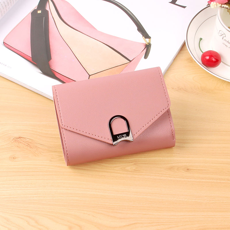 2017 Versi Korea Dompet Wanita Model Pendek Modis Tiga Lipat Dompet Murid Sederhana dan Elegan Minimalis Wanita Mini Dompet Kecil