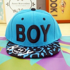Korea Modis Gaya Pria atau Wanita Anak Sayang Topi Bisbol Topi Panggul Hop (2-9 Tahun + Danau biru)