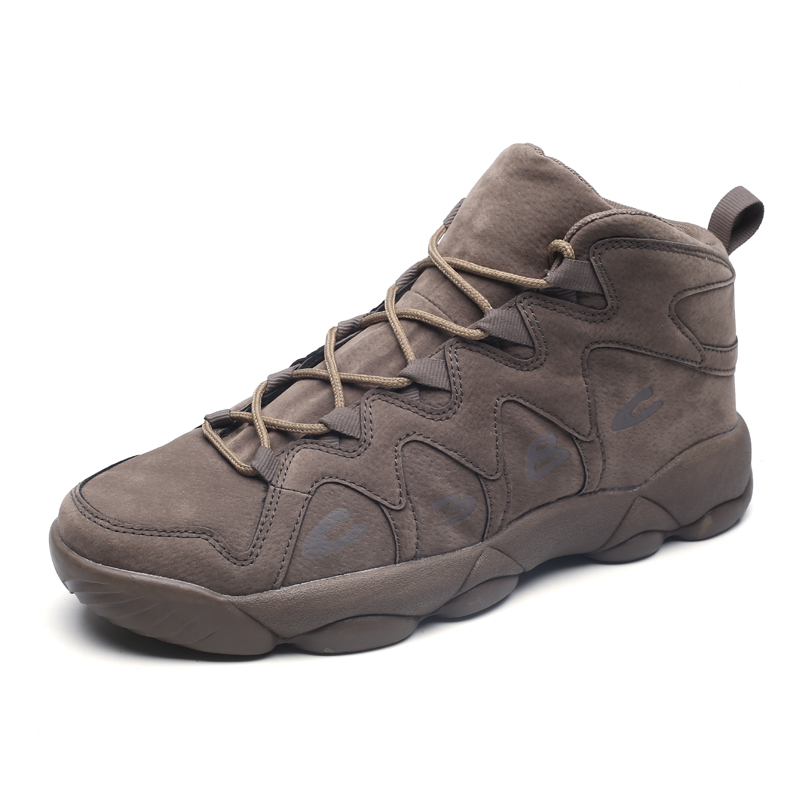 Musim Semi Baru Bola Basket Sepatu Sneakers Sepatu Engkel Tinggi (Coklat Gelap)