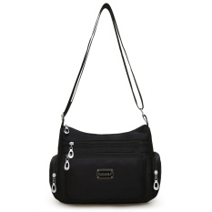 Tas Bahan Nilon Korea Fashion Style Produk Baru Tas Kanvas Tren Wanita (Hitam)