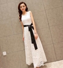 Korea Fashion Style Putih Terlihat Langsing Elegan Slim Gaun Gaun (Putih) baju wanita dress wanita Gaun wanita