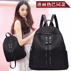 Tas Ransel Baru Baru Tas Wanita Korea Fashion Style Kulit Domba Yang Lembut (Hitam Kain Oxford)
