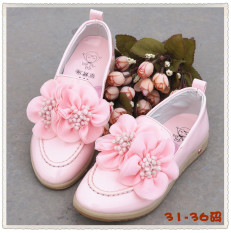 Korea Modis Gaya Tendon Remaja Pijakan Empuk Sepatu Santai Children Sepatu Kulit (Merah Muda Warna)