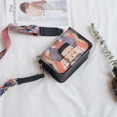 Tas Bahu Tas Selempang Wanita Rantai Sederhana dan Elegan Versi Korea (Hitam)
