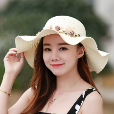 jual topi jerami korea fashion style wanita topi pantai pelindung terik matahari bisa dilipat jual topi jerami korea fashion style wanita topi pantai pelindung terik matahari bisa dilipat