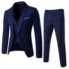 Setelan jas gaya Inggris Celana tuksedo jas pria bisnis Celana formal jas profesional dinner dress gaun pengantin pria pernikahan 3 set setelan jas tiga potong (jaket + celana + rompi)