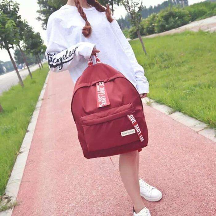 Korean Backpack Tas Punggung Nylon Import SC 026