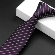 Korean Casual Karir Tie Polyester Groom Pernikahan Meriah Bergaris Pria Dasi HB08-Intl