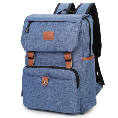 Korea Fashion CANVAS Pria Ransel Harian untuk Laptop Komputer Besar Kapasitas Tas Tahan Air-Intl